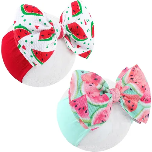 YanJie Soft Newborn Nylon Headbands & Hair Bows for Baby Girls, Infants, Toddlers