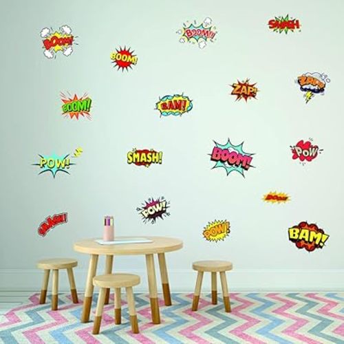 Superhero Wall Decals Wall Sticker Kids Room Resources Superhero Sayings Wall Decals Removable Superhero Party Stickers Playroom Living Room Décor