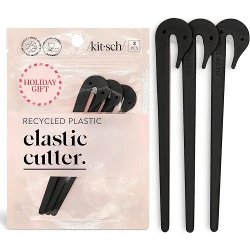 Kitsch Hair Tie Cutter – Easy To Use, Pain Free Rubber Band Cutter for Hair Kids, Baby & Toddler Girls | Ideal Gifts for Women – Black, 3pc Set