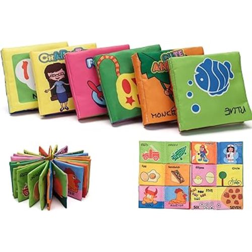 Baby Book, Baby Books 0-6 Months infant books soft books for babies 6-12 months Crinkle Books for Baby Shower Gift