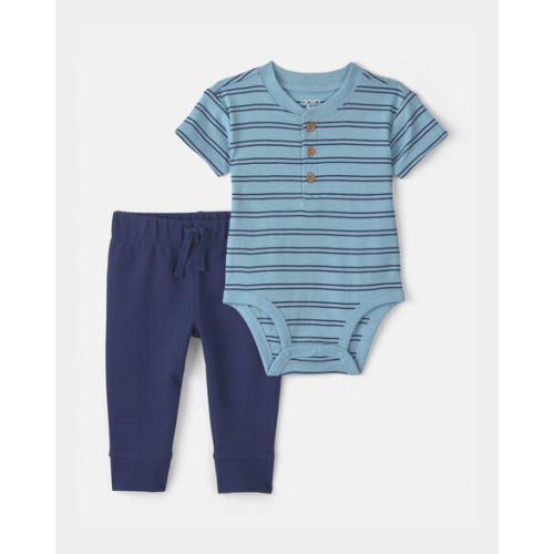 Baby Boy 2-Piece Bodysuit & Pant Set - Blue | Carter's