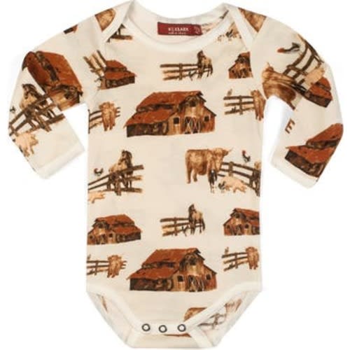 Organic Cotton Long Sleeve One Piece, 3-6M