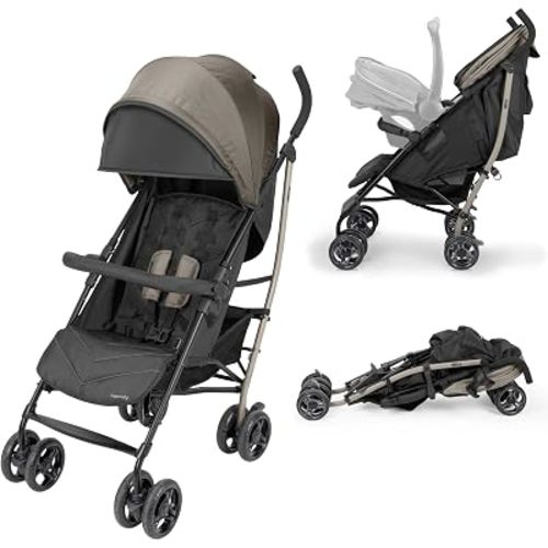 Ingenuity 3Dlite Jewel Convenience Stroller – Lightweight Folding Stroller with Car Seat Compatibility, Extra-Large Canopy & Storage