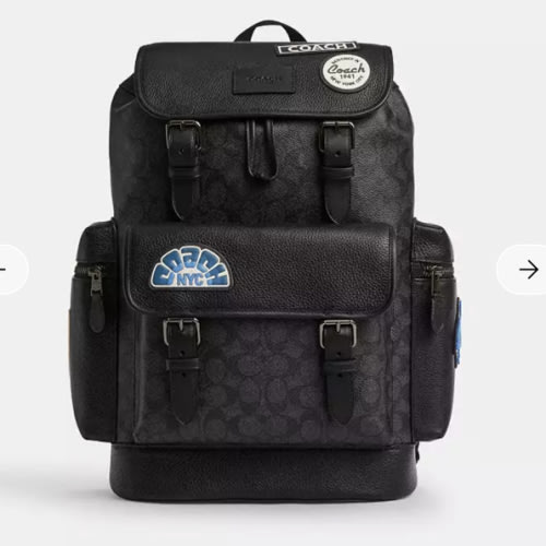 COACH® Outlet | Sprint Backpack In Signature Canvas With Patches