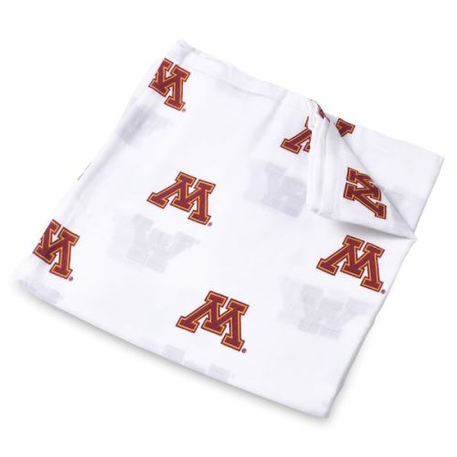 Minnesota Golden Gophers Three Little Anchors Infant 47'' x 47'' Muslin Swaddle Blanket - White