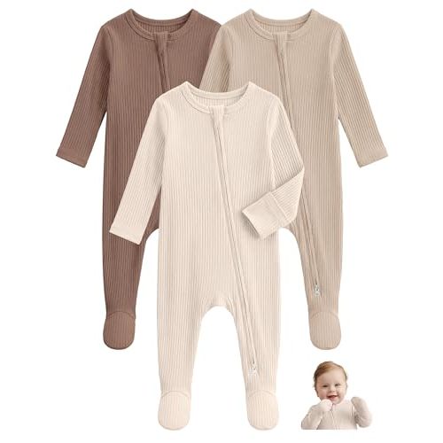 Baby Pajamas Baby Sleepers Rayon From Bamboo for Newborn 0-3 3-6 6-9 Months Footie Pjs Baby Boys Girls Clothes