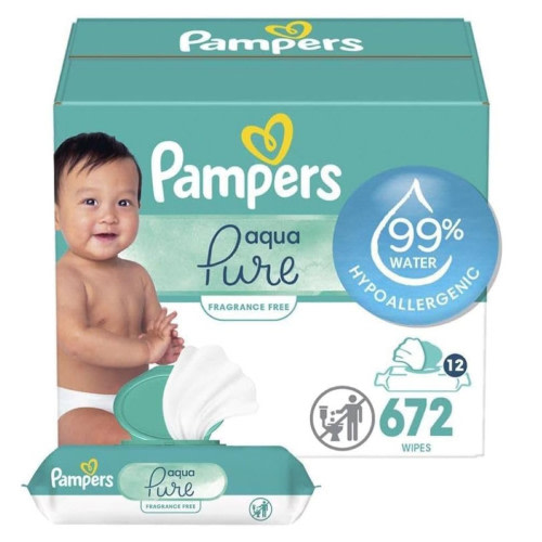 Pampers Aqua Pure Natural Sensitive Baby Wipes