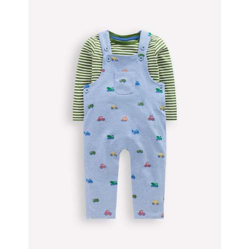 Jersey Overalls Set-Blue Construction