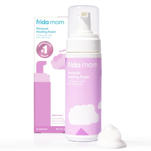 Frida Witch Hazel Perineal Healing Foam for Postpartum Care, 5 Fl Oz | Cooling Pain Relief and Hemorrhoid Treatment for New Moms Recovering After Birth, 5 Fl Oz Bottle