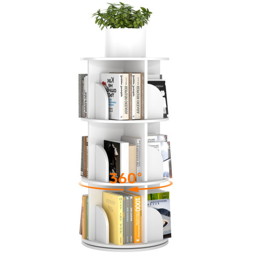 Wrought Studio™ Rotating Bookshelf, 360° Spinning Corner Bookcase, White Space Saving Organizer For Study Room, Home Office, Kids Rooms, Bedroom, Adults & Kids & Reviews | Wayfair