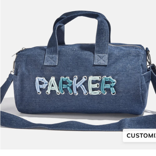 Thready to Go Kids’ Custom Duffle - Dark Denim/Blue Multi
