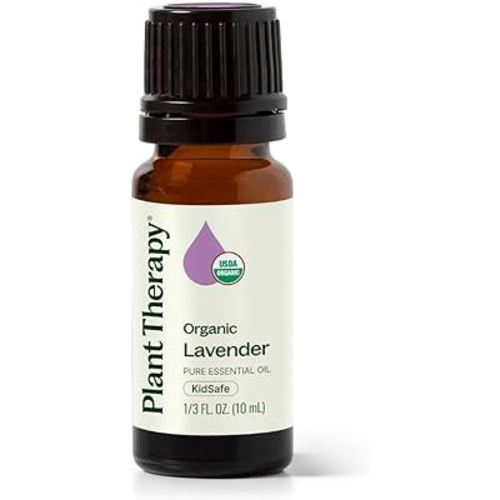 Plant Therapy Organic Lavender Essential Oil 100% Pure, USDA Certified Organic, Undiluted, Natural Aromatherapy, Therapeutic Grade 10 mL (1/3 oz)