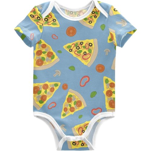 Baby Bodysuits Cute Cats Short Sleeve Cotton Baby Suits for Boys Girls 0-24 Months