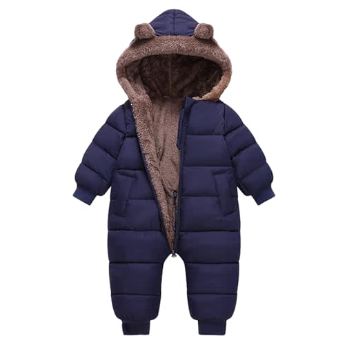 AiWMGL Baby Boys Girls Snowsuit Winter Clothes Suit Hooded Jumpsuit Romper Bear Outfit Infant Warm Coat Outwear Overcoat
