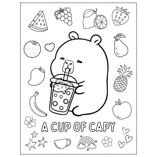Capybara Bubble Tea by Helen H Wu | The Spaniel's Tale Bookstore