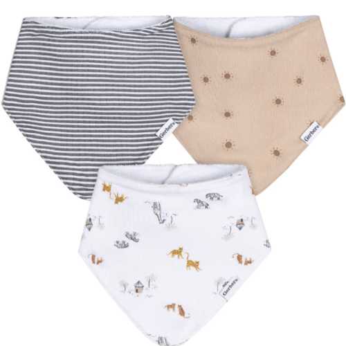 3-Pack Baby Neutral Safari Bandana Bib – Gerber Childrenswear