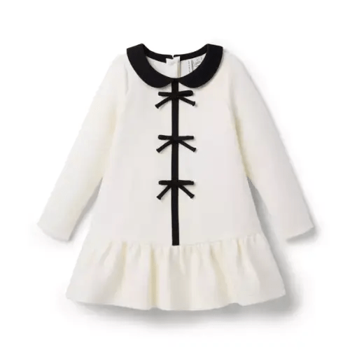 Girl Jet Ivory The Quilted Dropwaist Dress by Janie and Jack