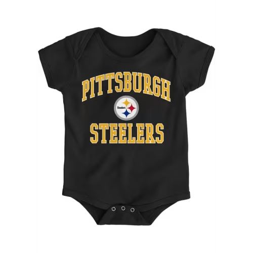Pitt Steelers Pittsburgh Steelers BLACK Baby #1 Design One Piece - 13347180