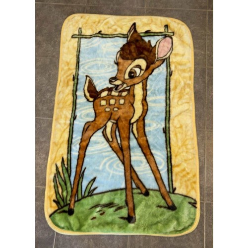 Vintage Walt Disney Bambi Baby Blanket Throw