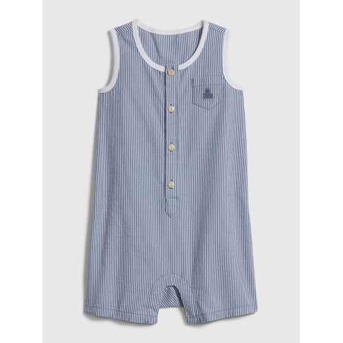 Baby Seersucker Sleeveless Shorty One-Piece