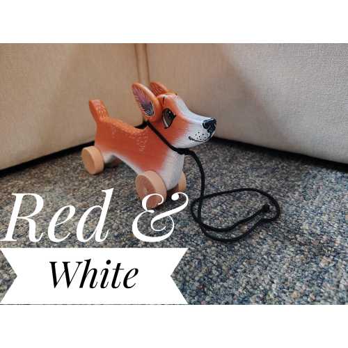 Handmade Pembroke Corgi Dog Pull Toy