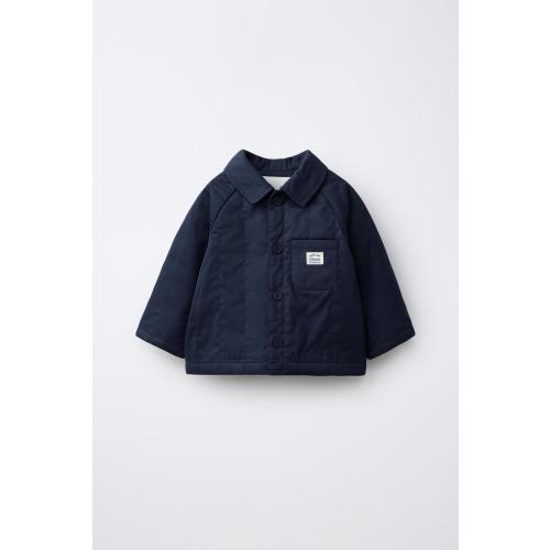 QUILTED LABEL JACKET - Blue / Indigo | ZARA United States