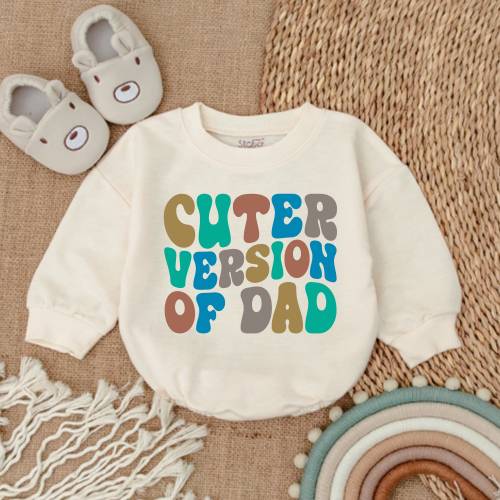 Cuter Version of Daddy Baby Romper - Bubble Romper - Baby Boy Clothes - Father's Day Outfit- Baby Romper- Baby bodysuit- Newborn Outfit