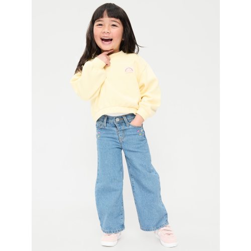 old navy Baggy Embroidered Wide-Leg Jeans for Toddler Girls 4T
