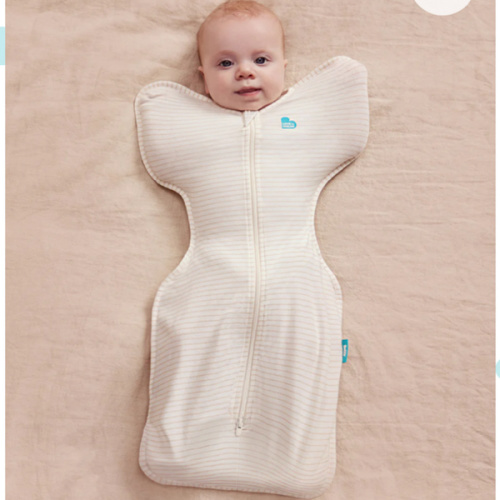 Swaddle Up™ 0.2 TOG Cotton Tan Breton Stripe