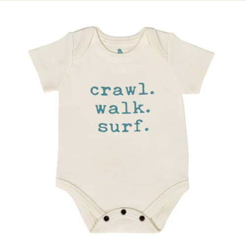 Baby Graphic Bodysuit - Crawl Walk Surf | Finn + Emma