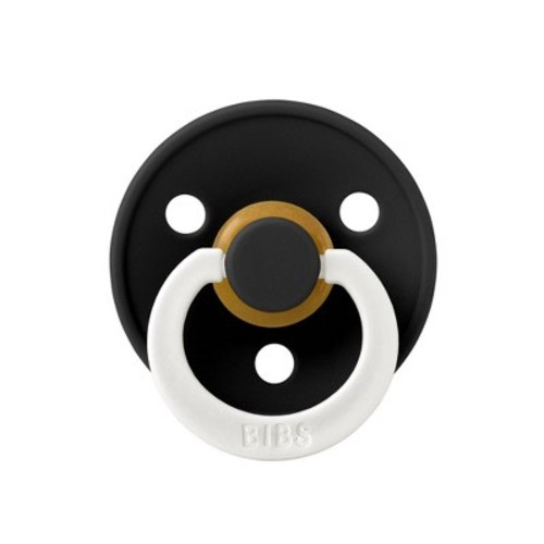 Bibs Pacifier Latex 6-18m Size 2 - Black Glow