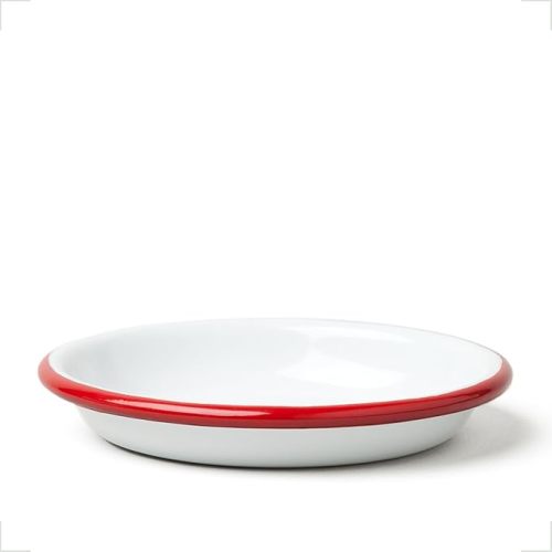 Falcon Enamelware Enamel Sauce Dish, 3.5” Dip Bowl, Heavy-Gauge Steel Steel for Condiments, Dips & Tableware (Pillarbox Red)