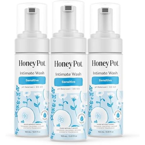 The Honey Pot Company - Feminine Wash - Sensitive - pH Balanced, Herbal Infused Plant-Based Feminine Care for Sensitive Skin - Daily Intimate Cleanser for Women - 5.51 Fl Oz (Pack of 3)