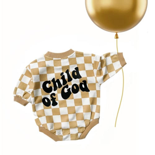 LAST CHANCE*** Child of God Checker Bubble Jumpsuit