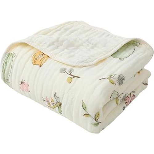 Muslin Bamboo Viscose Baby Blanket, Ultra Soft All-Purpose Unisex 43 x 43 inches