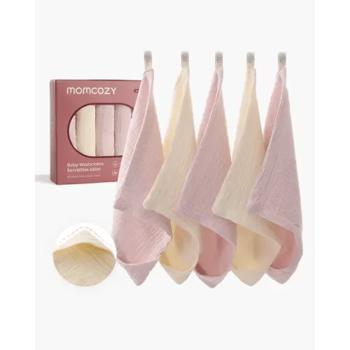 Momcozy Baby Washcloths – Soft 4-Layer Cotton, Gentle for Newborns