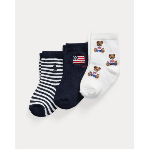 Polo Bear Crew Sock 3-Pack Set
