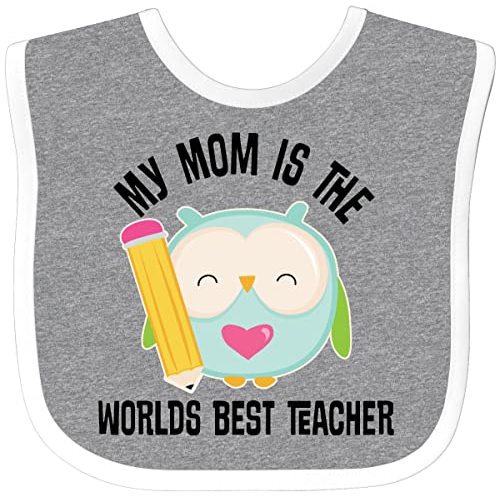 inktastic Teacher Mom School Owl Baby Bib