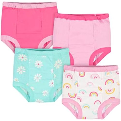 Gerber baby-girls Infant Toddler 4 Pack Potty Training Pants Underwear