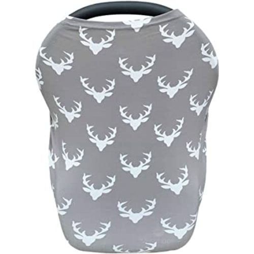 Baby Car Seat Cover Deer Printing Nursing Cover Extra Soft Extra Stretchy