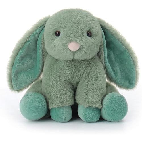 Apricot Lamb Toys Plush Green Bunny Rabbit Soft Stuffed Animal for Kids 8''