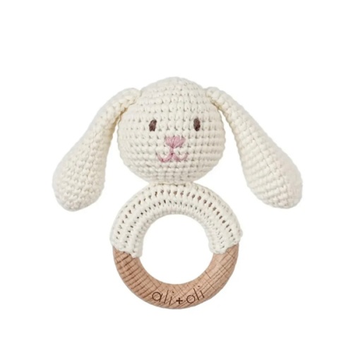 Rabbit Crochet Rattle Teether