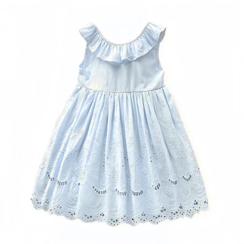 Simplee kids Baby Girl Dress Toddler Casual Dresses Summer Solid Color Floral Girl Clothes