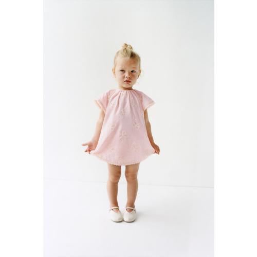 EMBROIDERED BUTTERFLY DRESS AND BLOOMER SET - Pink | ZARA Canada