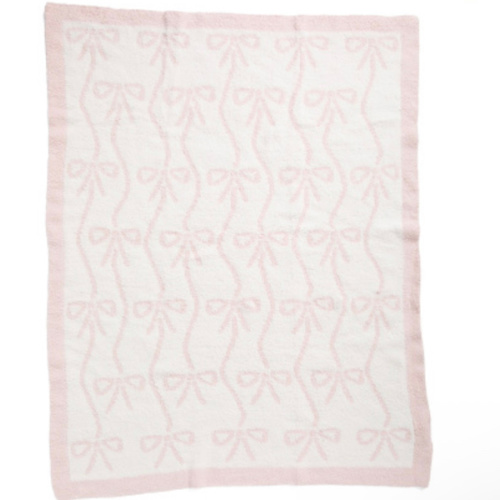Baby Bow Striped Feather Yarn Blanket | Baby Gear & Essentials | Marshalls