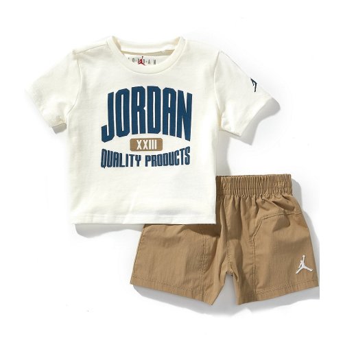 Jordan Baby Boys Short Sleeve Quality Products Logo Tee & Shorts 2-Piece Set