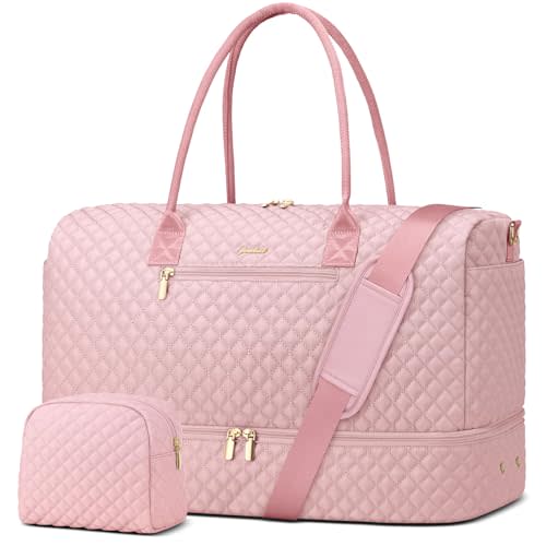 Large Travel Weekender Bags for Women: Overnight Bag with Shoe Compartment | 40L Roomy for 5-7 Days Trip, Hospital Bag with Wet Pocket, Airline Approved Carry-on Bag, Travel Duffle Bag with Toiletry Bag