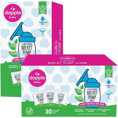 Dapple Baby - Breast Pump Wipes, Singles - 30 Count (Pack of 1)