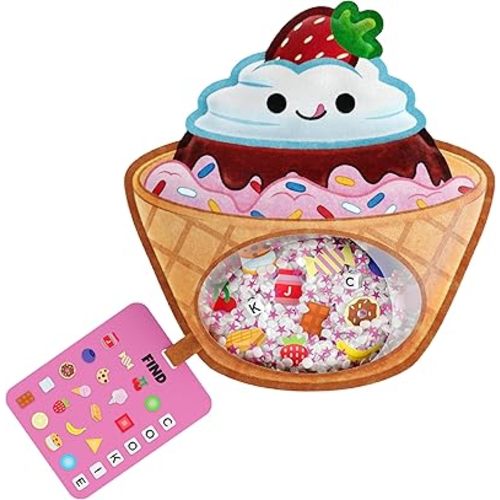 Vango BIZYBOO - The Original Seek & Find Plush - Hidden Object Search Problem Solving Educational Matching Game for Kids 2 and Up (Chill Bill)