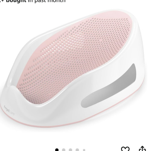 Angelcare Baby Bath Support (Pink) | Ideal for Babies Less than 6 Months Old